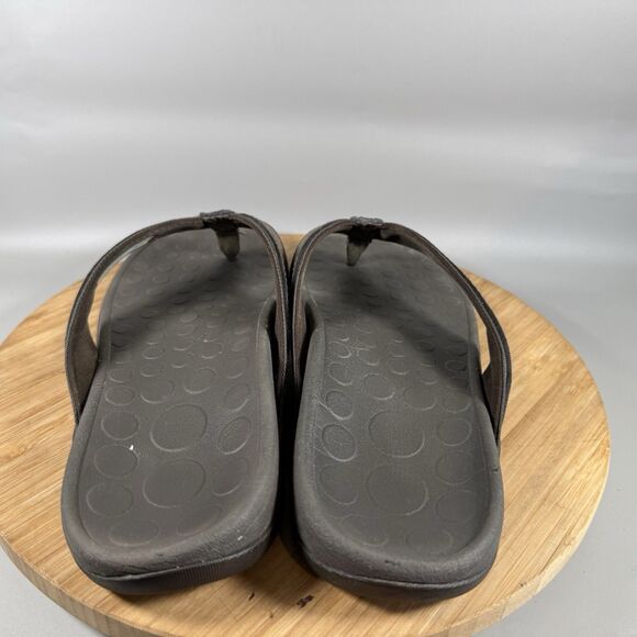 S Vionic Orthaheel Tide Brown Flip Flops Thongs Sandals‎ Men's Size 12 - Picture 4 of 6